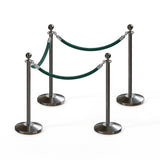 Ball Top Post and Rope Stanchion Kit - Montour Line - Crowd Control Warehouse