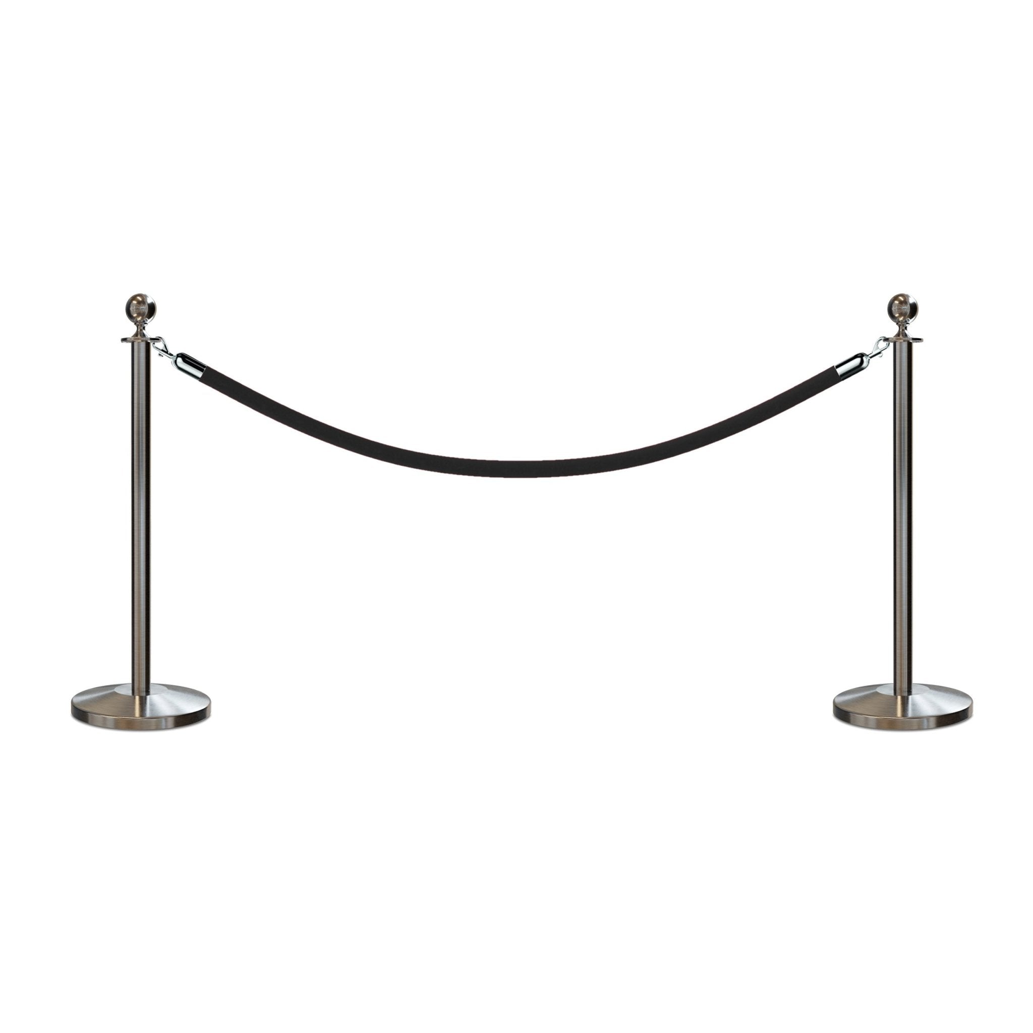 Ball Top Post and Rope Stanchion Kit - Montour Line - Crowd Control Warehouse