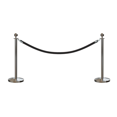 Ball Top Post and Rope Stanchion Kit - Montour Line - Crowd Control Warehouse