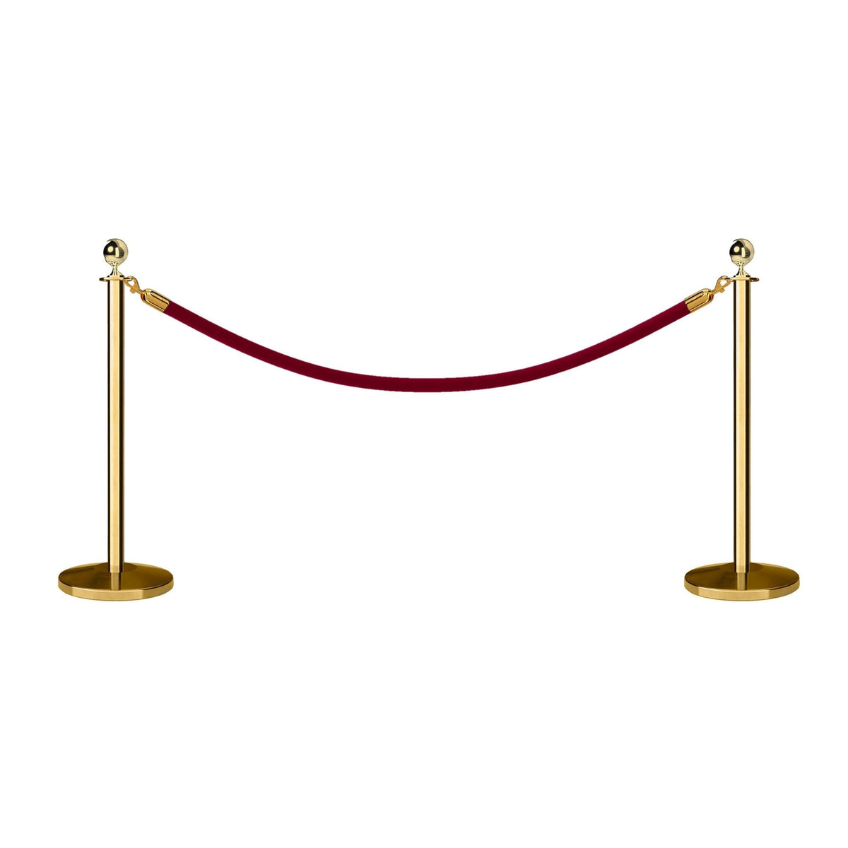 Ball Top Post and Rope Stanchion Kit - Montour Line - Crowd Control Warehouse