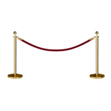 Ball Top Post and Rope Stanchion Kit - Montour Line - Crowd Control Warehouse