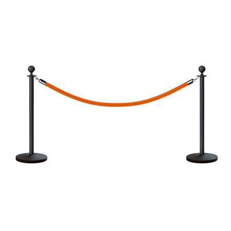 Ball Top Post and Rope Stanchion Kit - Montour Line - Crowd Control Warehouse