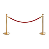 Ball Top Post and Rope Stanchion Kit - Montour Line - Crowd Control Warehouse