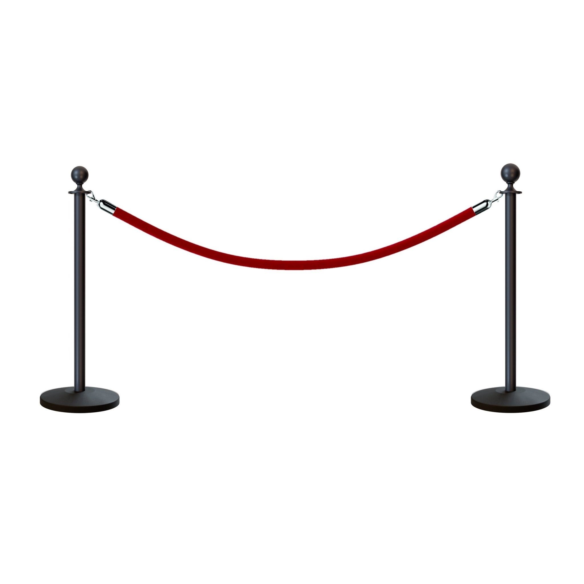 Ball Top Post and Rope Stanchion Kit - Montour Line - Crowd Control Warehouse