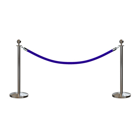 Ball Top Post and Rope Stanchion Kit - Montour Line - Crowd Control Warehouse