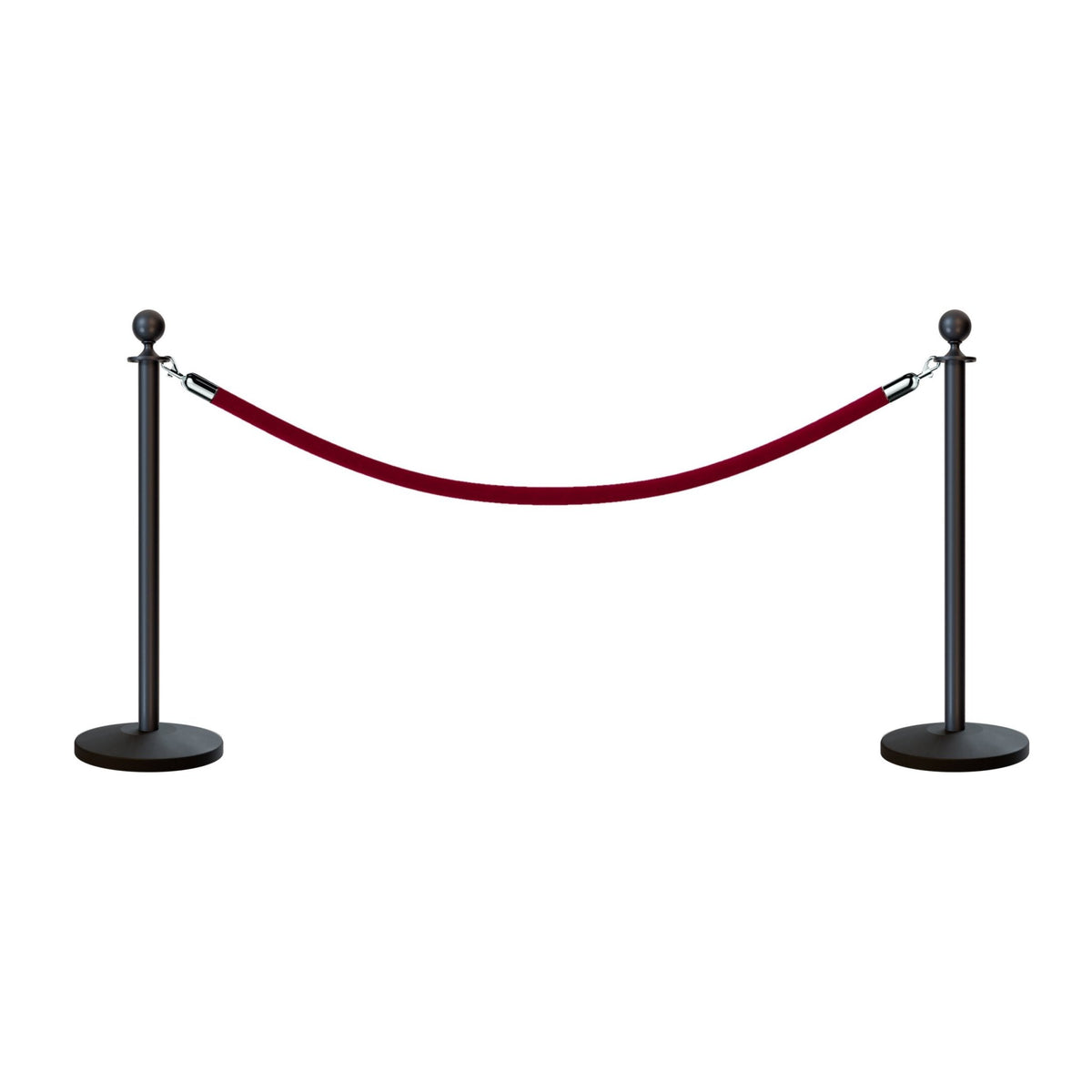 Ball Top Post and Rope Stanchion Kit - Montour Line - Crowd Control Warehouse