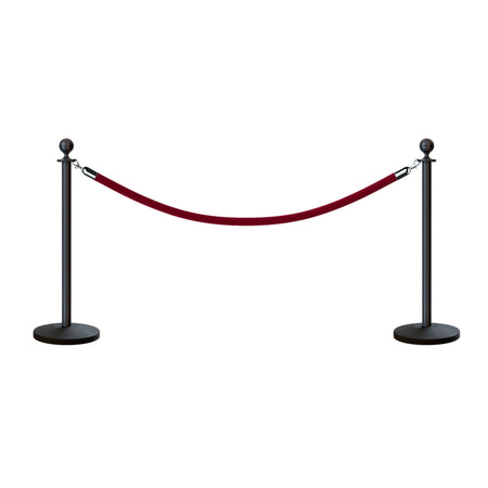 Ball Top Post and Rope Stanchion Kit - Montour Line - Crowd Control Warehouse