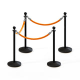 Ball Top Post and Rope Stanchion Kit - Montour Line - Crowd Control Warehouse