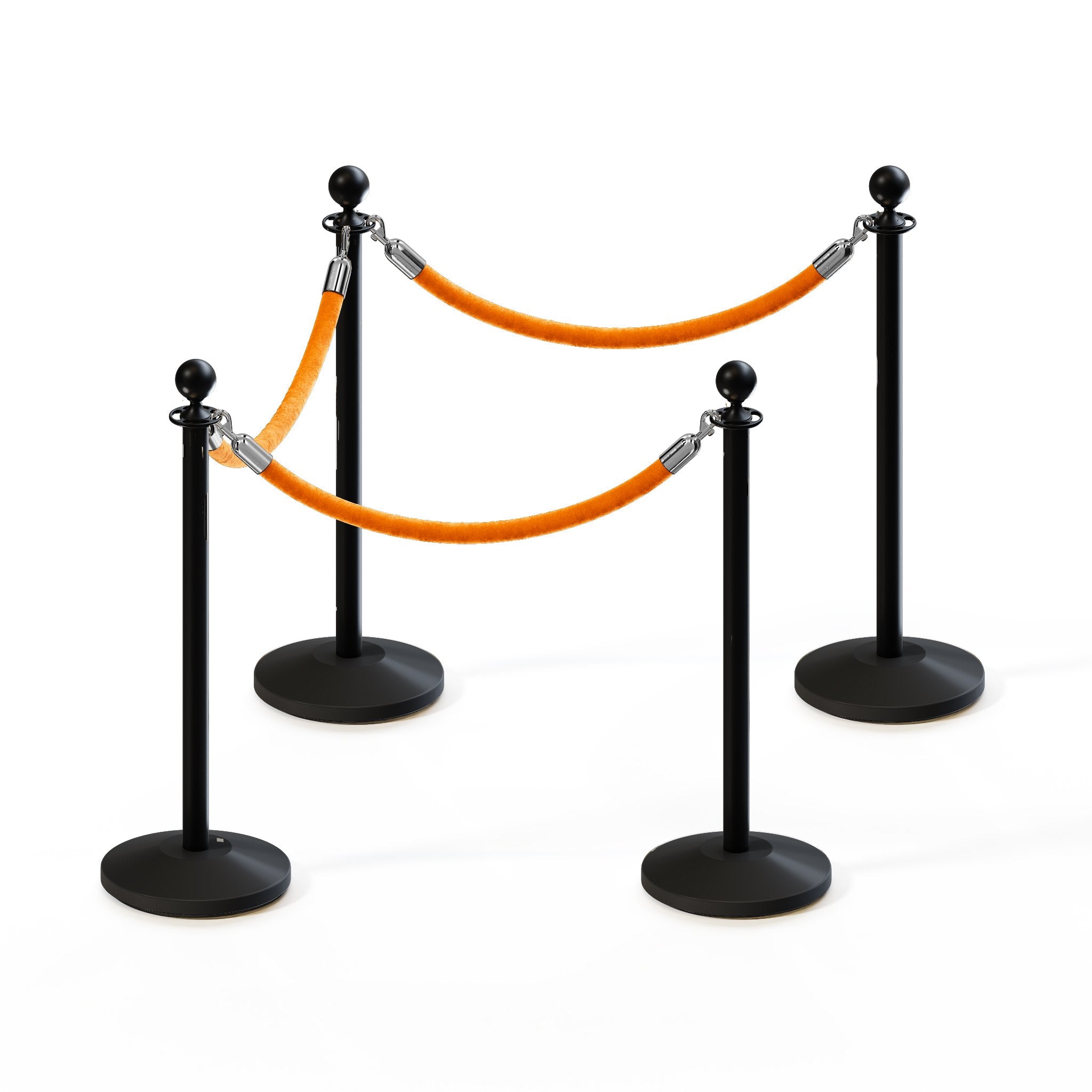 Ball Top Post and Rope Stanchion Kit - Montour Line - Crowd Control Warehouse
