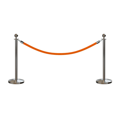Ball Top Post and Rope Stanchion Kit - Montour Line - Crowd Control Warehouse