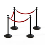Ball Top Post and Rope Stanchion Kit - Montour Line - Crowd Control Warehouse