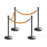 Ball Top Post and Rope Stanchion Kit - Montour Line - Crowd Control Warehouse