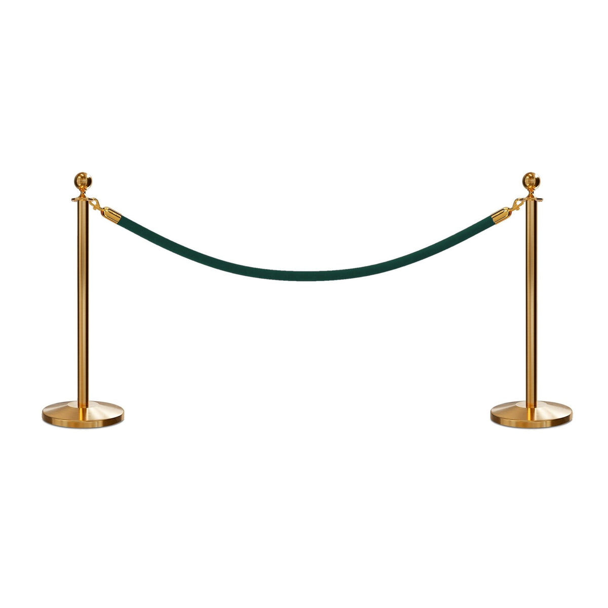 Ball Top Post and Rope Stanchion Kit - Montour Line - Crowd Control Warehouse