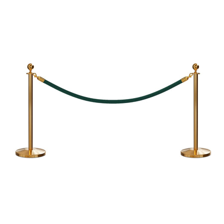 Ball Top Post and Rope Stanchion Kit - Montour Line - Crowd Control Warehouse