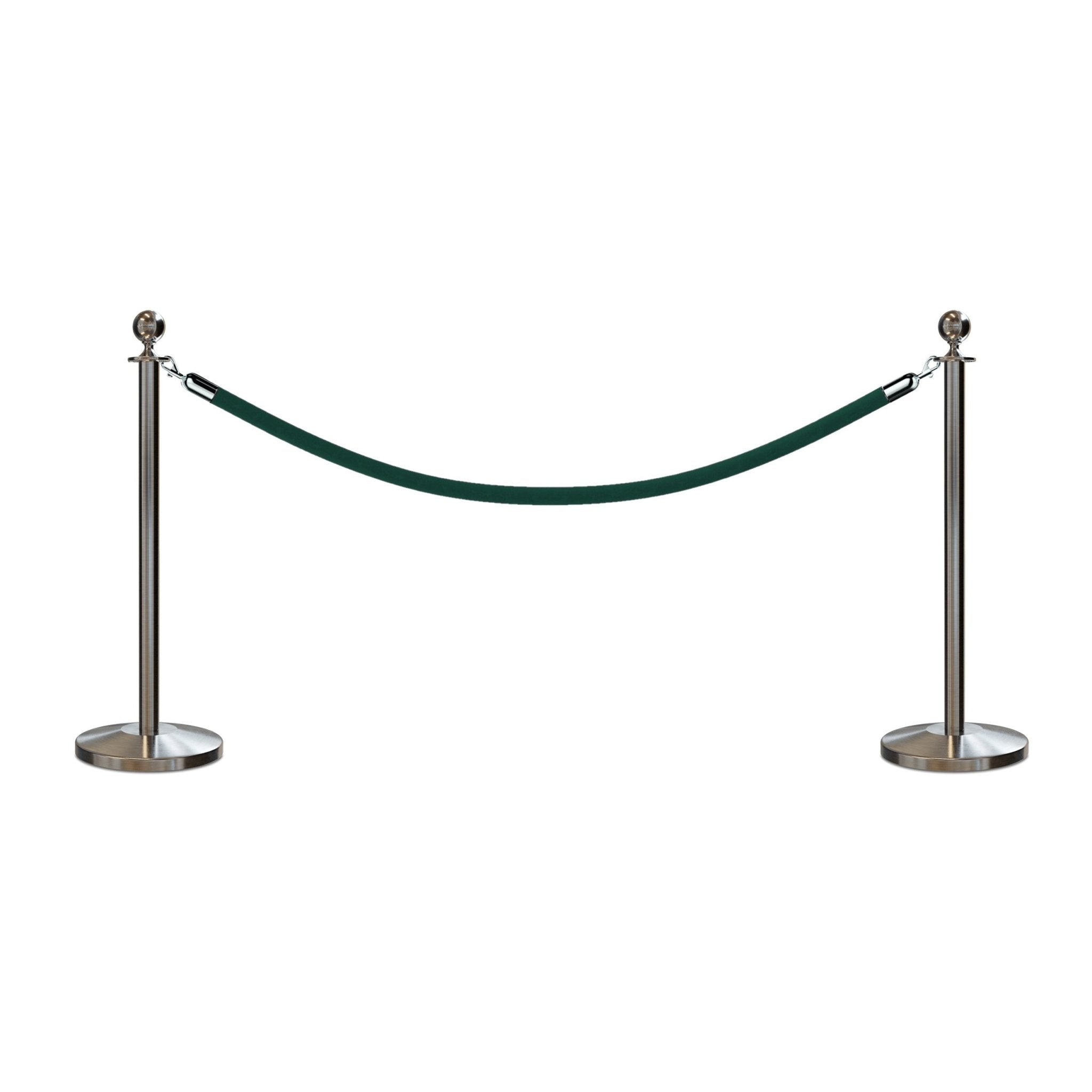 Ball Top Post and Rope Stanchion Kit - Montour Line - Crowd Control Warehouse