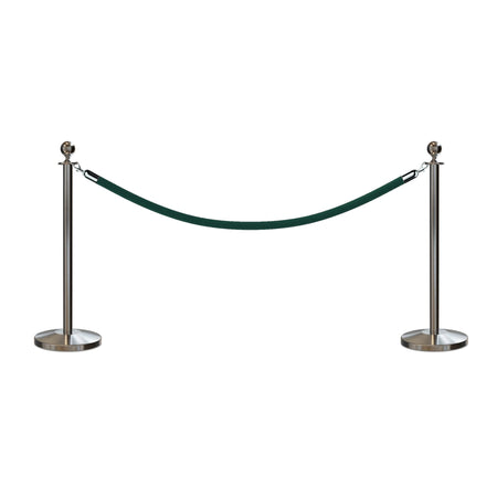 Ball Top Post and Rope Stanchion Kit - Montour Line - Crowd Control Warehouse