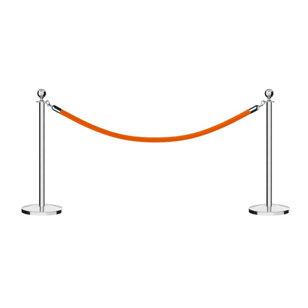 Ball Top Post and Rope Stanchion Kit - Montour Line - Crowd Control Warehouse