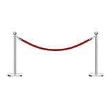 Ball Top Post and Rope Stanchion Kit - Montour Line - Crowd Control Warehouse