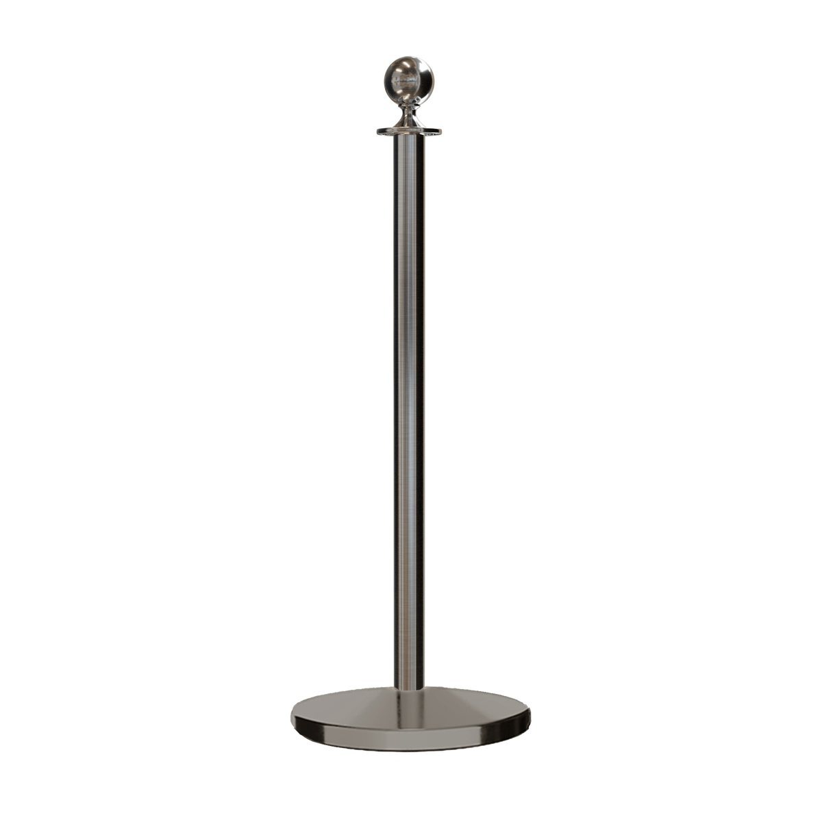 Ball Top Post and Rope Stanchion with Cast Iron Base - Montour Line CILine - Crowd Control Warehouse