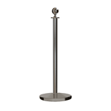 Ball Top Post and Rope Stanchion with Cast Iron Base - Montour Line CILine - Crowd Control Warehouse