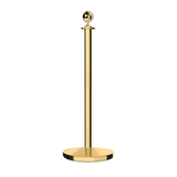 Ball Top Post and Rope Stanchion with Cast Iron Base - Montour Line CILine - Crowd Control Warehouse