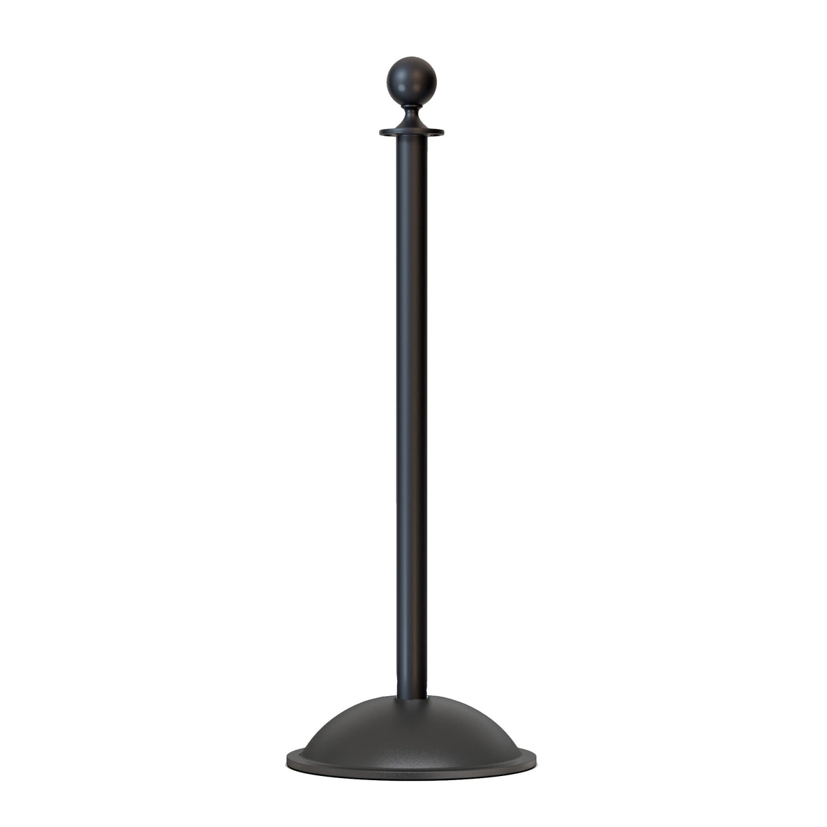 Ball Top Post and Rope Stanchion with Dome Base - Montour Line CDLine - Crowd Control Warehouse