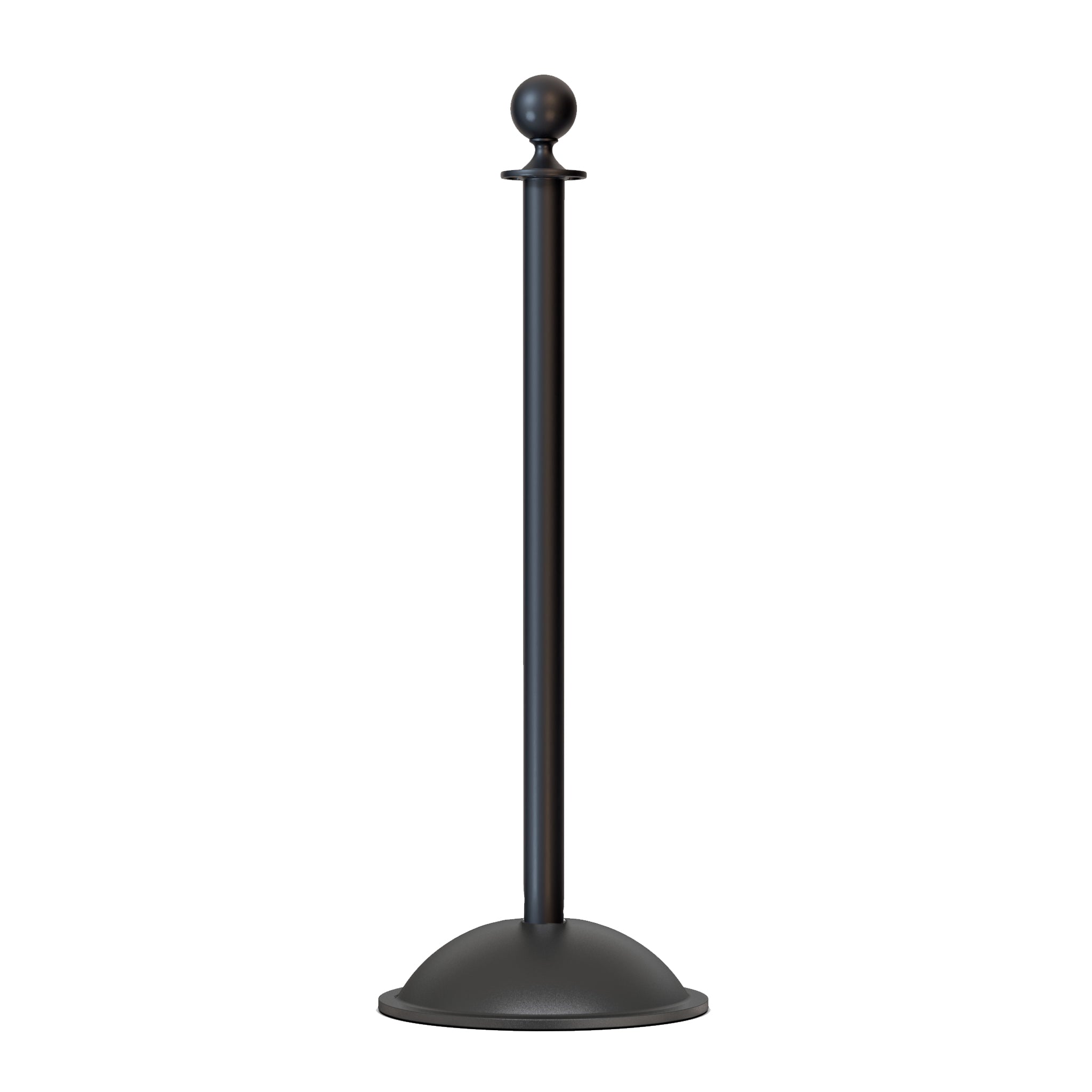 Ball Top Post and Rope Stanchion with Dome Base - Montour Line CDLine - Crowd Control Warehouse