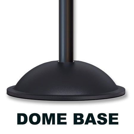 Ball Top Post and Rope Stanchion with Dome Base - Montour Line CDLine - Crowd Control Warehouse