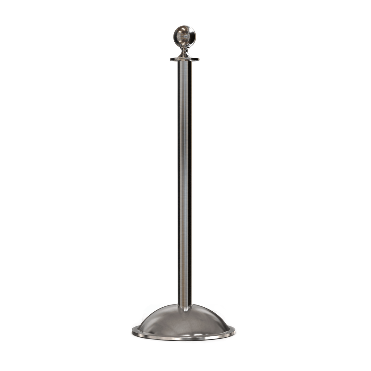 Ball Top Post and Rope Stanchion with Dome Base - Montour Line CDLine - Crowd Control Warehouse