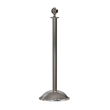 Ball Top Post and Rope Stanchion with Dome Base - Montour Line CDLine - Crowd Control Warehouse