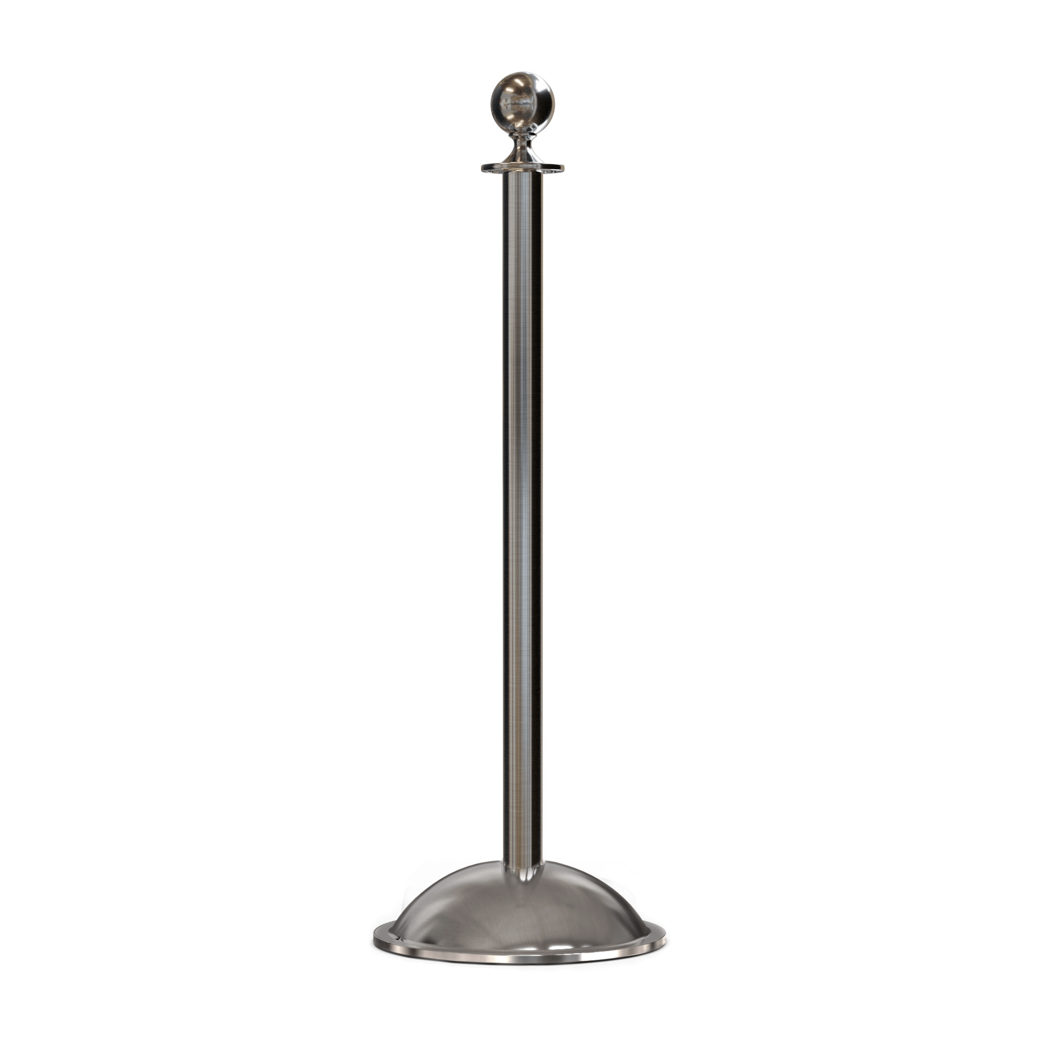 Ball Top Post and Rope Stanchion with Dome Base - Montour Line CDLine - Crowd Control Warehouse