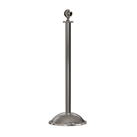 Ball Top Post and Rope Stanchion with Dome Base - Montour Line CDLine - Crowd Control Warehouse