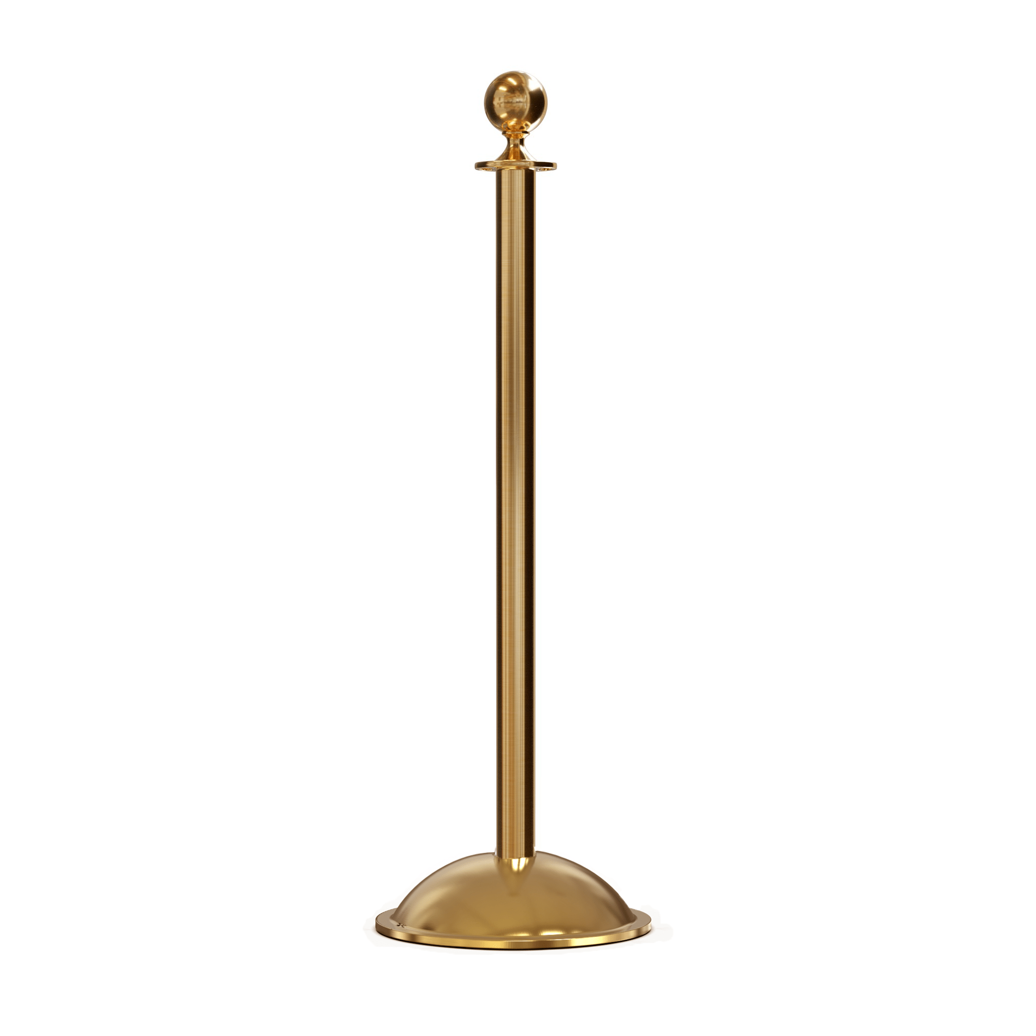 Ball Top Post and Rope Stanchion with Dome Base - Montour Line CDLine - Crowd Control Warehouse