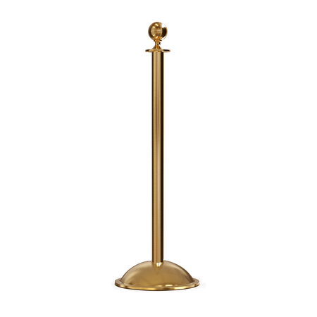 Ball Top Post and Rope Stanchion with Dome Base - Montour Line CDLine - Crowd Control Warehouse