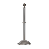Ball Top Post and Rope Stanchion with Dome Base - Montour Line CDLineD - Crowd Control Warehouse