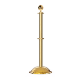Ball Top Post and Rope Stanchion with Dome Base - Montour Line CDLineD - Crowd Control Warehouse