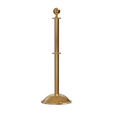 Ball Top Post and Rope Stanchion with Dome Base - Montour Line CDLineD - Crowd Control Warehouse