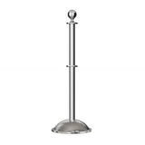 Ball Top Post and Rope Stanchion with Dome Base - Montour Line CDLineD - Crowd Control Warehouse