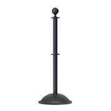 Ball Top Post and Rope Stanchion with Dome Base - Montour Line CDLineD - Crowd Control Warehouse