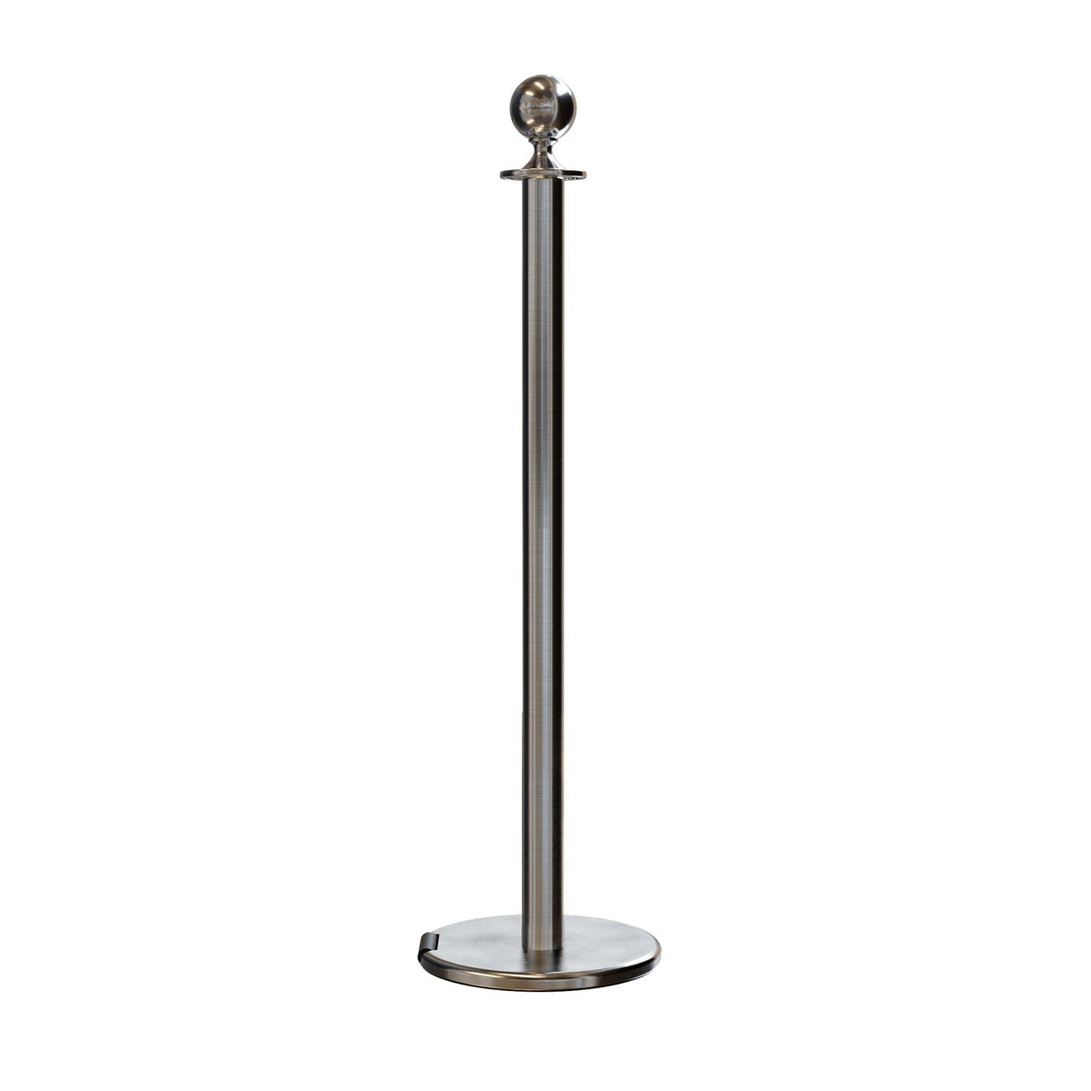 Ball Top Post and Rope Stanchion with Roller Base - Montour Line CELine - Crowd Control Warehouse