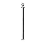 Ball Top Rope Stanchion with Fixed Base - Montour Line CXLineF - Crowd Control Warehouse