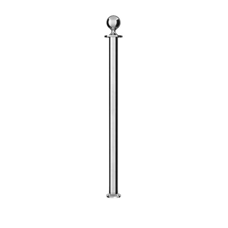 Ball Top Rope Stanchion with Fixed Base - Montour Line CXLineF - Crowd Control Warehouse