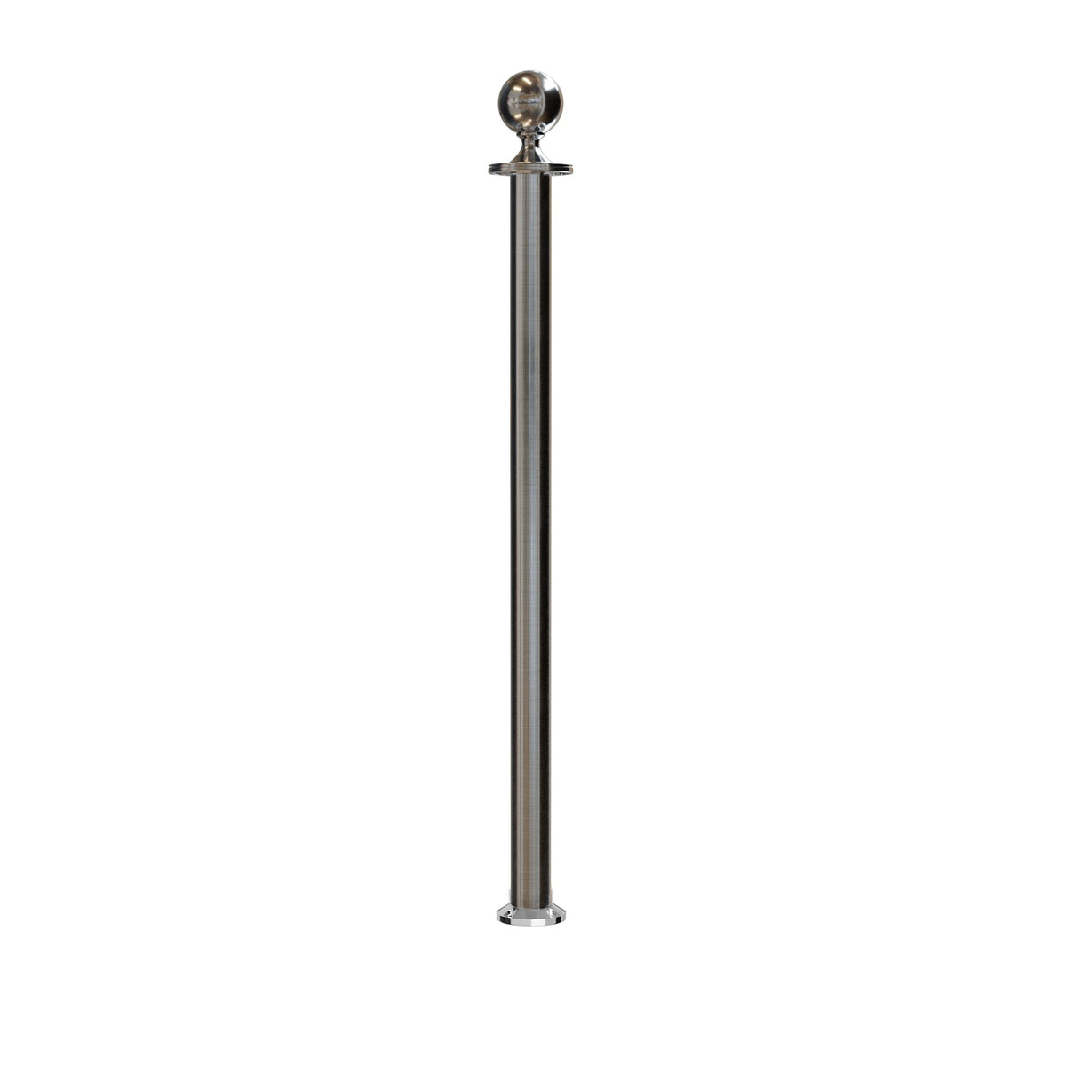 Ball Top Rope Stanchion with Fixed Base - Montour Line CXLineF - Crowd Control Warehouse