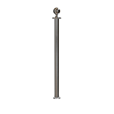 Ball Top Rope Stanchion with Fixed Base - Montour Line CXLineF - Crowd Control Warehouse