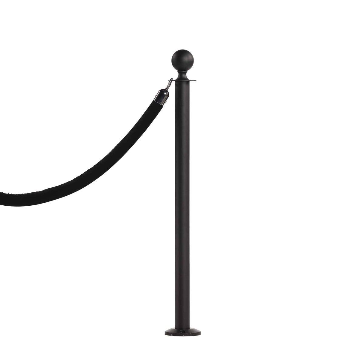 Ball Top Rope Stanchion with Fixed Base - Montour Line CXLineF - Crowd Control Warehouse