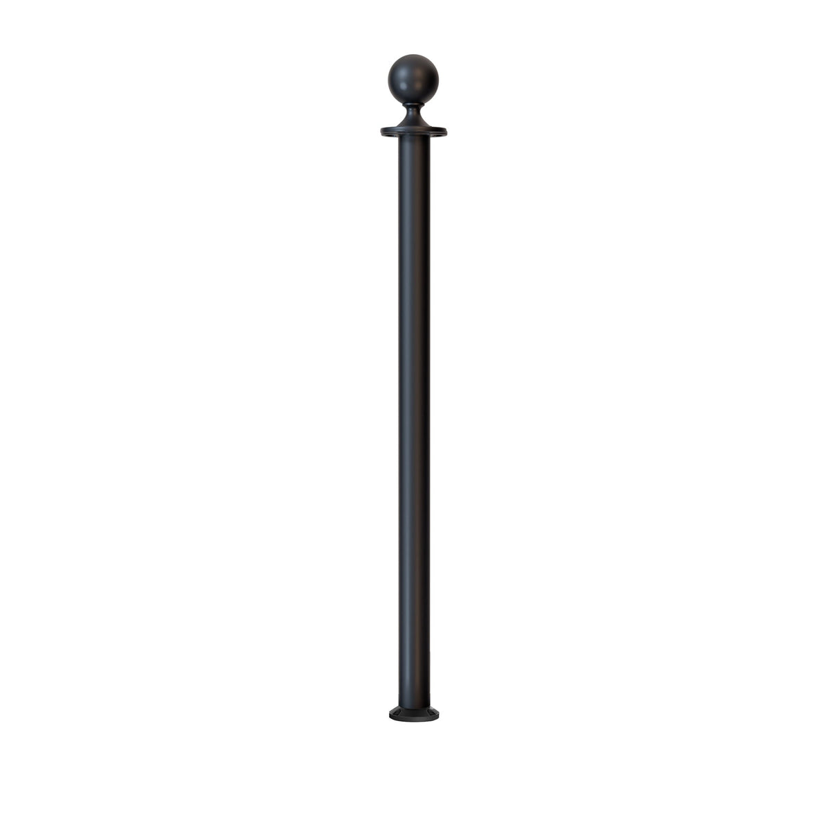 Ball Top Rope Stanchion with Fixed Base - Montour Line CXLineF - Crowd Control Warehouse