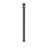 Ball Top Rope Stanchion with Fixed Base - Montour Line CXLineF - Crowd Control Warehouse