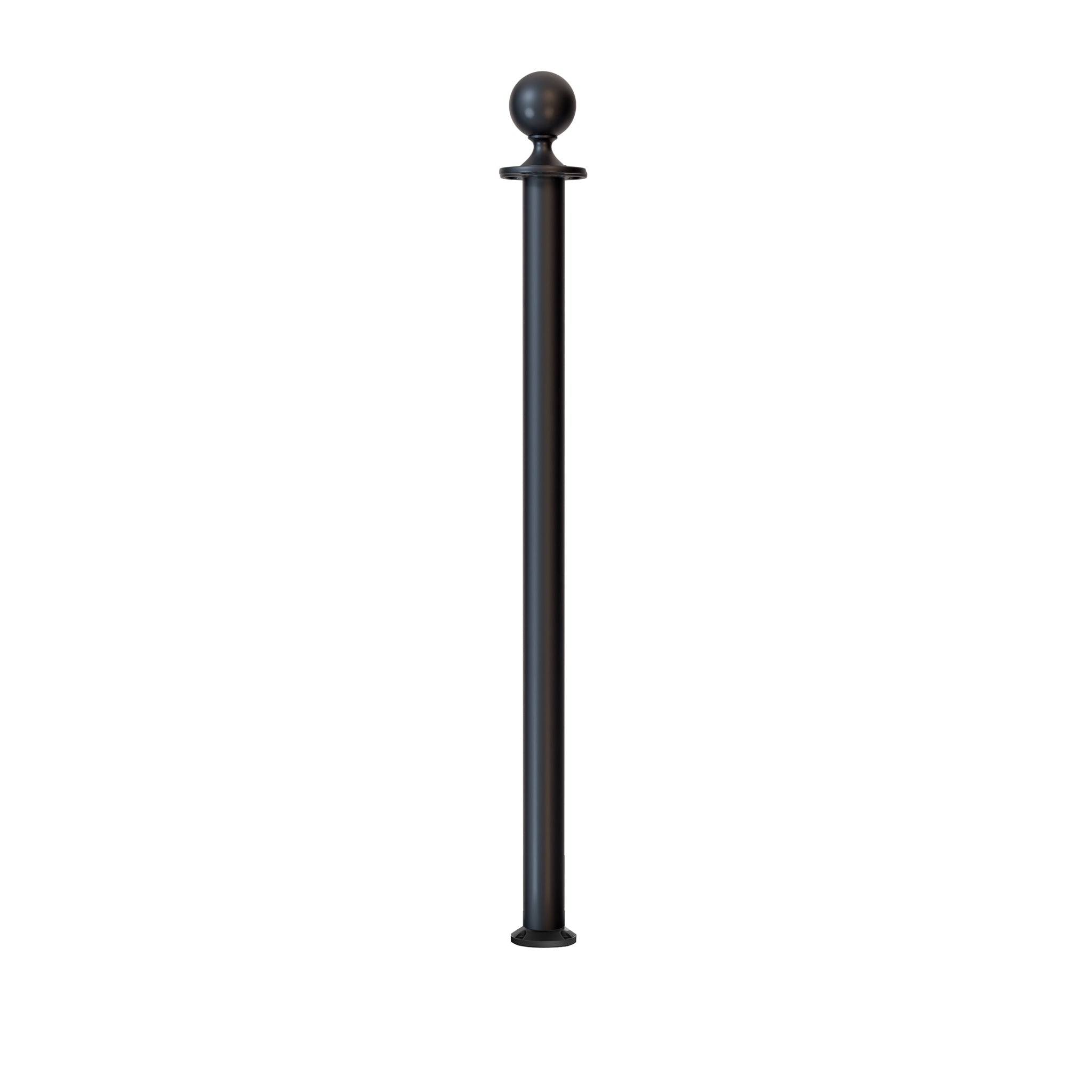 Ball Top Rope Stanchion with Fixed Base - Montour Line CXLineF - Crowd Control Warehouse