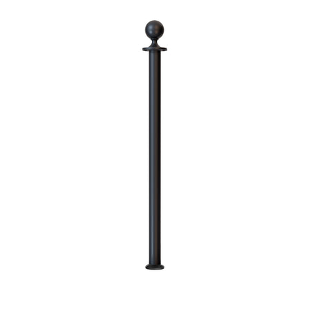 Ball Top Rope Stanchion with Fixed Base - Montour Line CXLineF - Crowd Control Warehouse