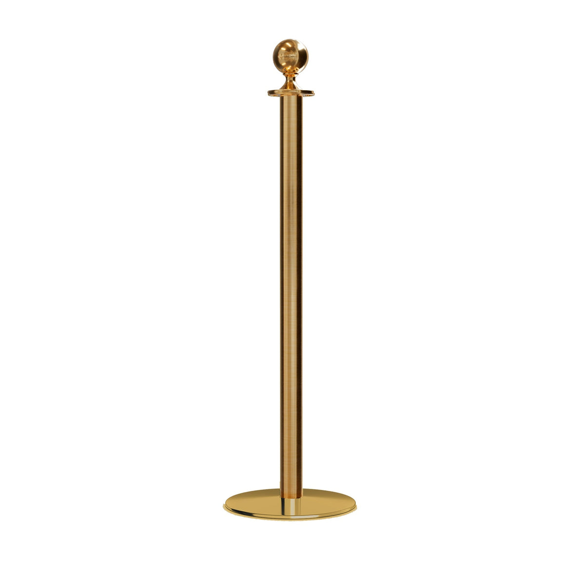 Ball Top Rope Stanchion with Low Profile Base - Montour Line CXLine - Crowd Control Warehouse